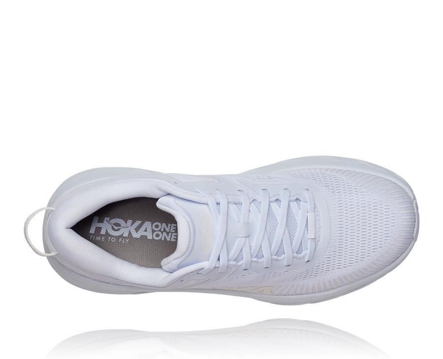 Running Shoes Mens - Hoka One One Bondi 7 - White - ERXDAKT-06